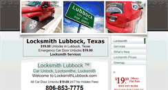 Desktop Screenshot of locksmithlubbock.com