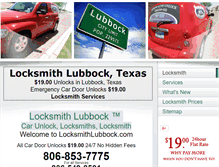 Tablet Screenshot of locksmithlubbock.com